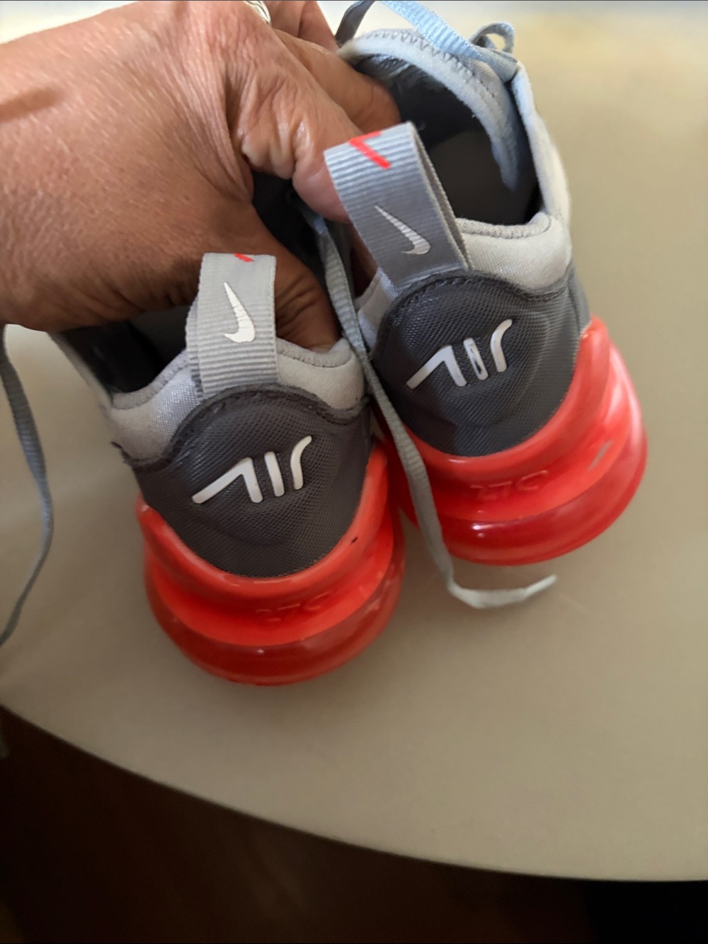 Nike Kids Grey and Red Air Max Sport Sneakers - Picture 9 of 9